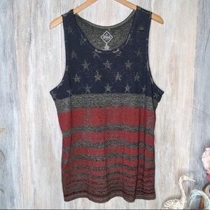 Well Worn American Flag Tank Top